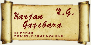Marjan Gazibara vizit kartica